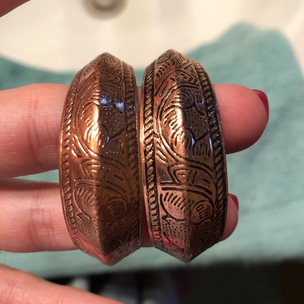 Bronze/gold earrings